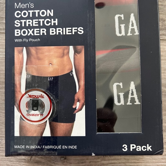 Gap Cotton Stretch Boxer Briefs Large Mens 3 Pack L 35-37 Multicolor NEW - Picture 3 of 3